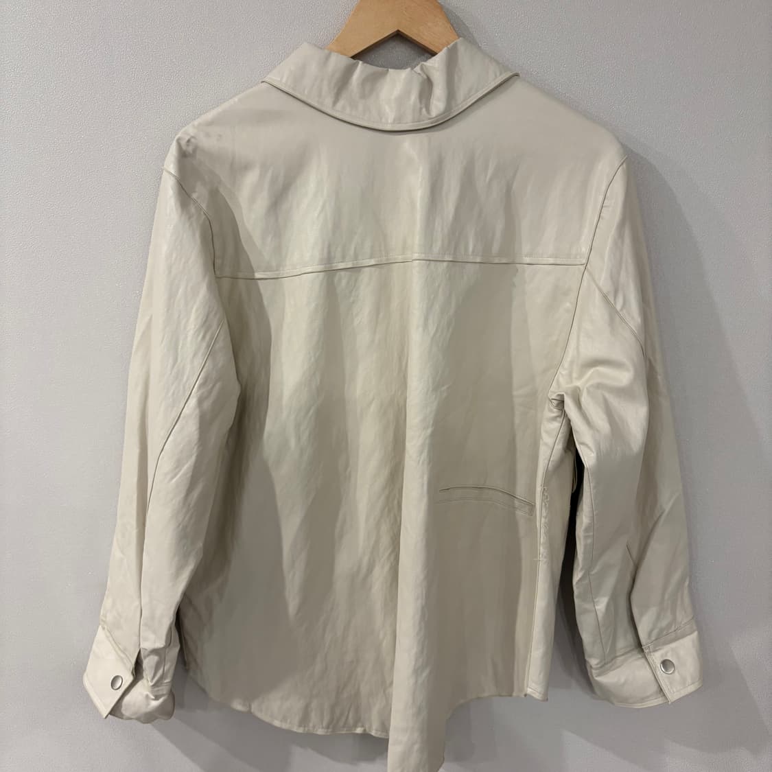 한섬 타임 카드 슬롯 벨티드 레더 자켓 상품이미지4