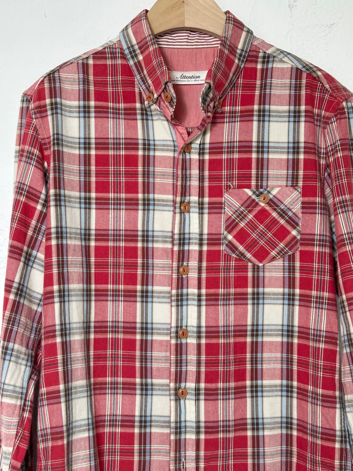 핑크레드 체크 셔츠  상품이미지6