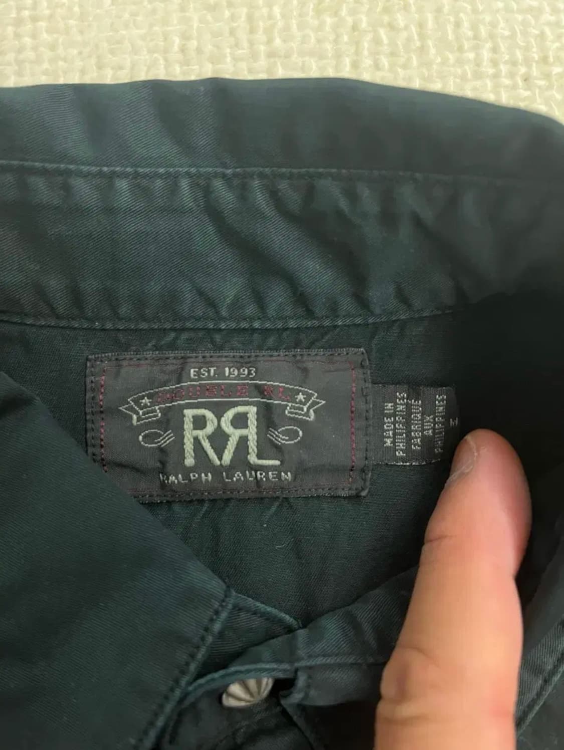 RRL COTTON BLACK WESTERN SHIRTS 상품이미지6