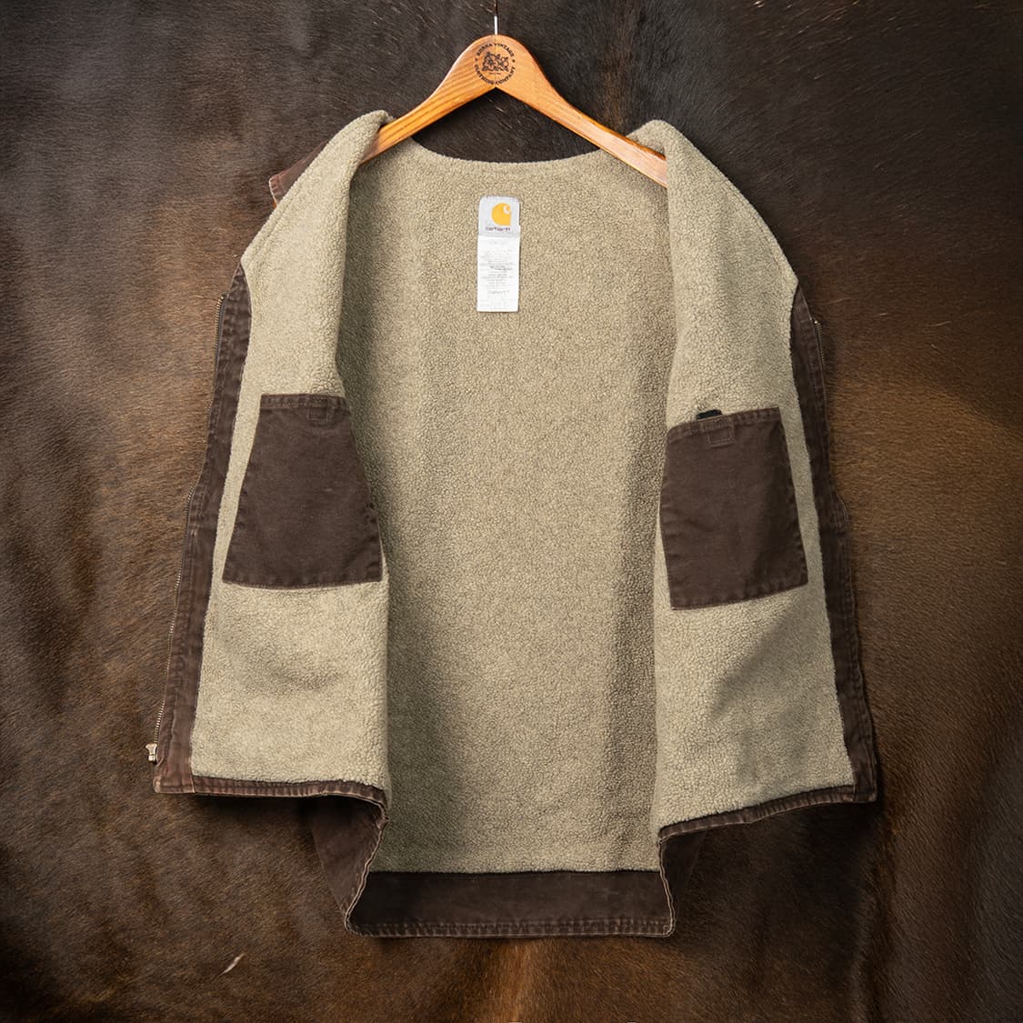 [XL] 칼하트 V26 샌드스톤 덕캔버스 쉐르파 라이닝 베스트  상품이미지6