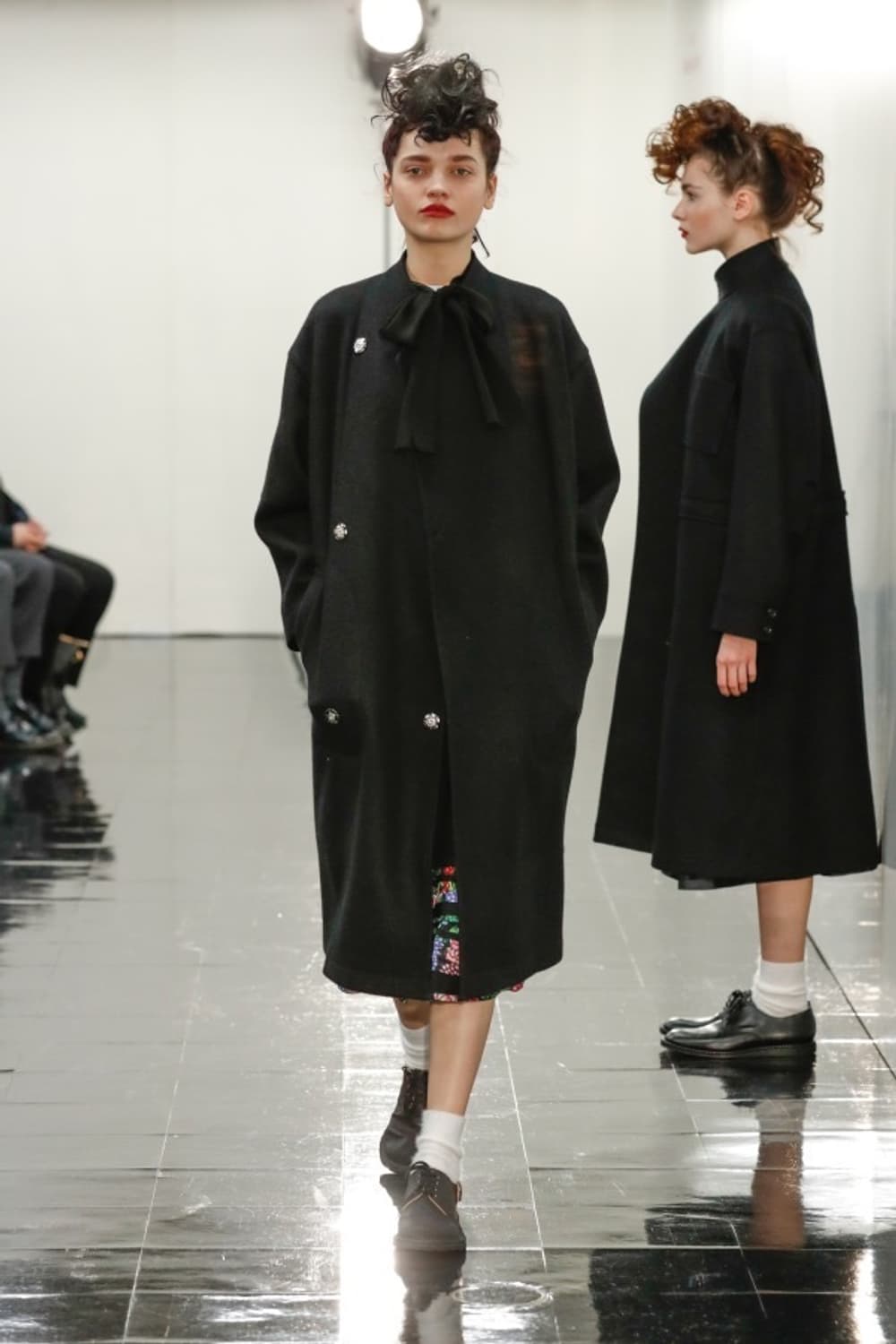 Floral Ruffle Hem Pleats Skirt 상품이미지1