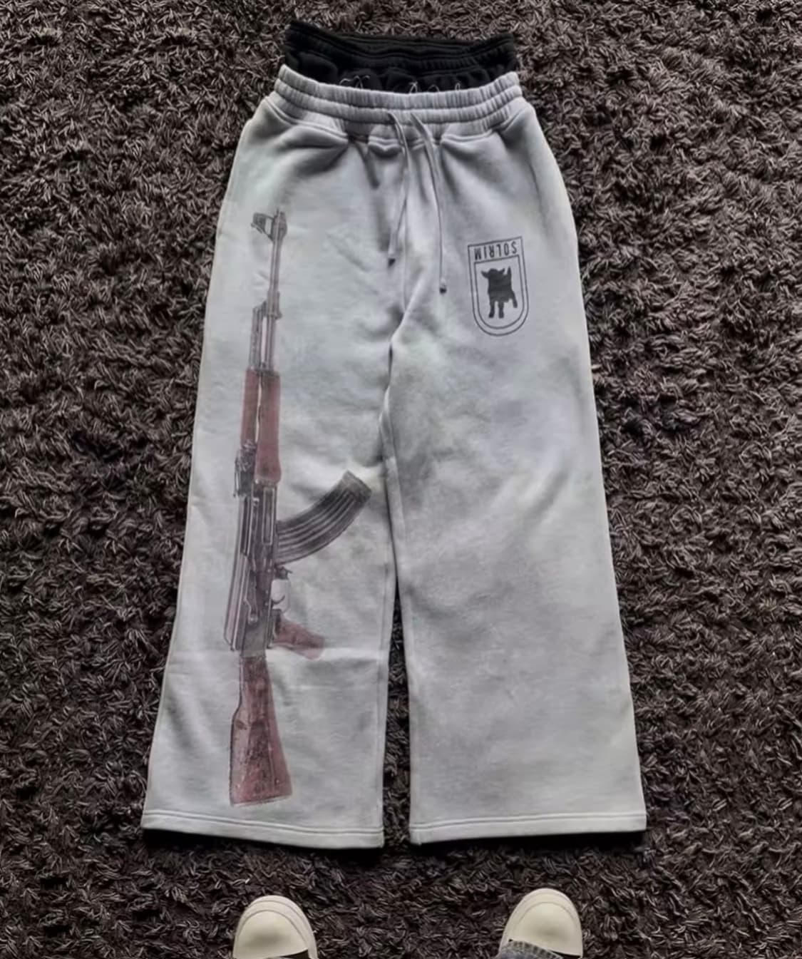 Sagging double waist wide pants 상품이미지2