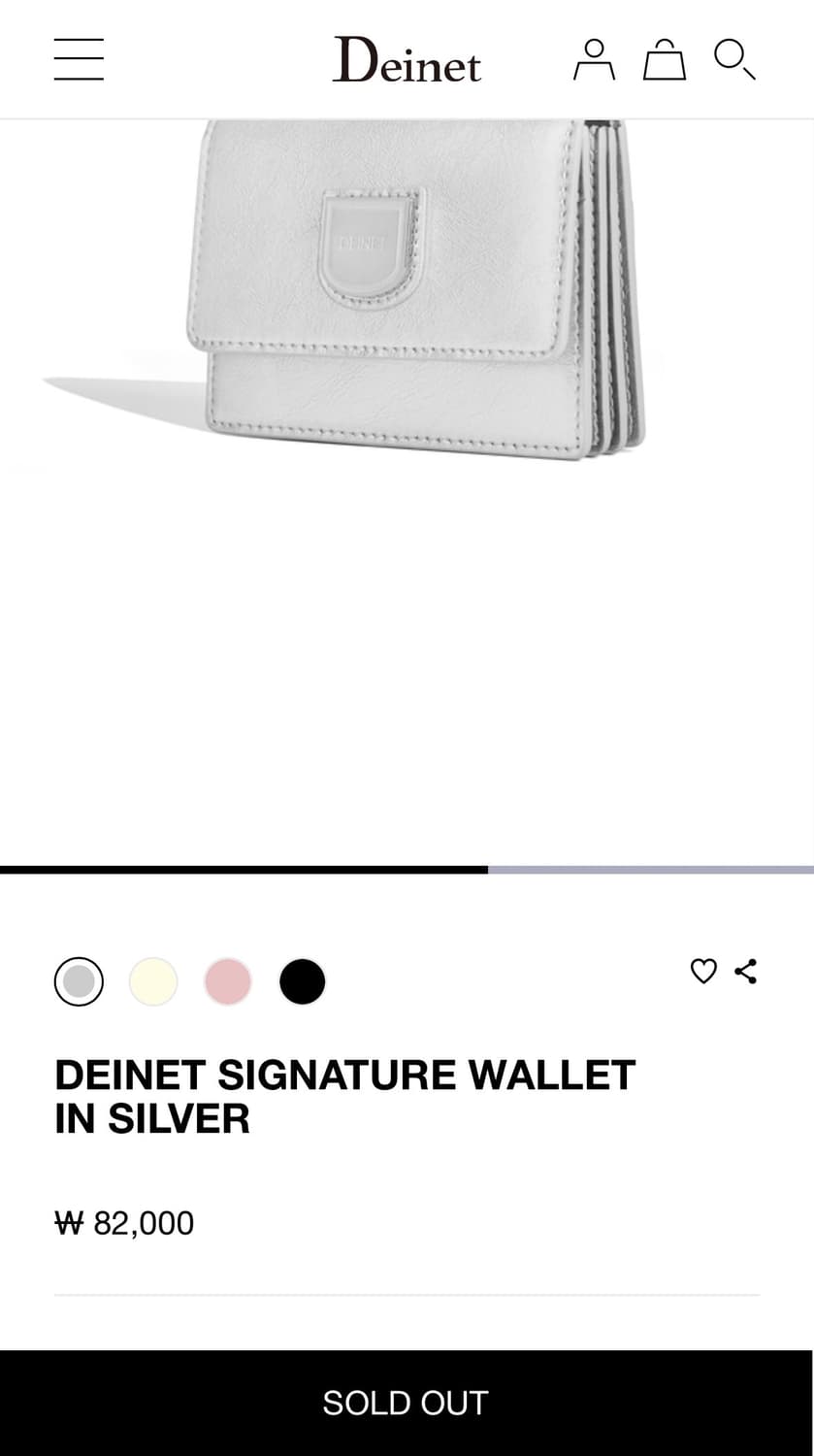 다이닛 시그니처 월렛 실버 새상품(박스O) 상품이미지4