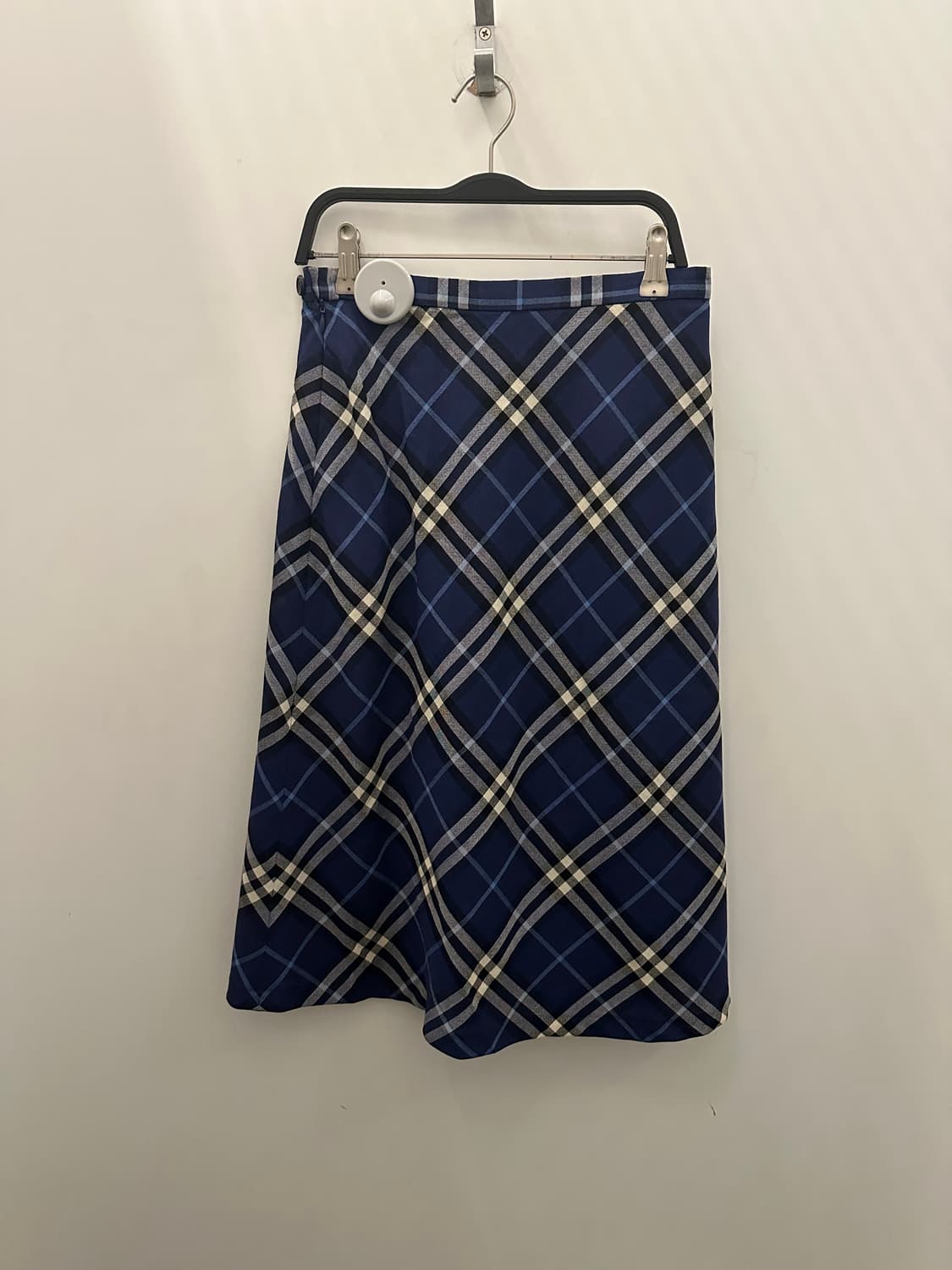 BURBERRY 버버리 네이비블루 체크미디스커트 상품이미지1