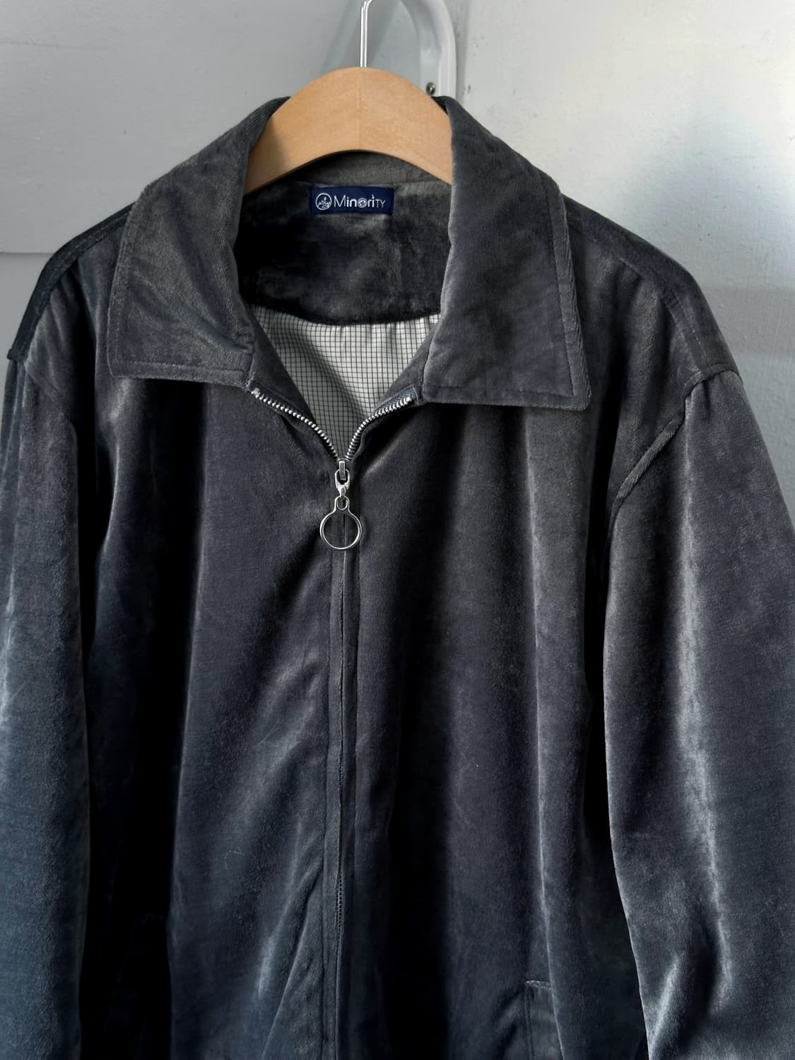 Velour fabric zip single jacket 상품이미지2