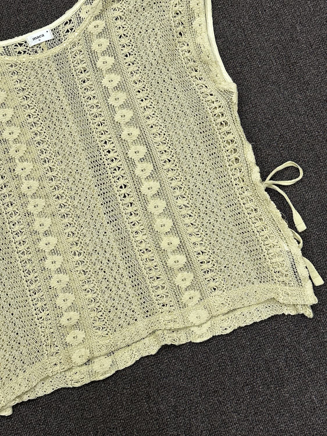 M)maca vintage 여성 펀칭 그물 니트 상품이미지3