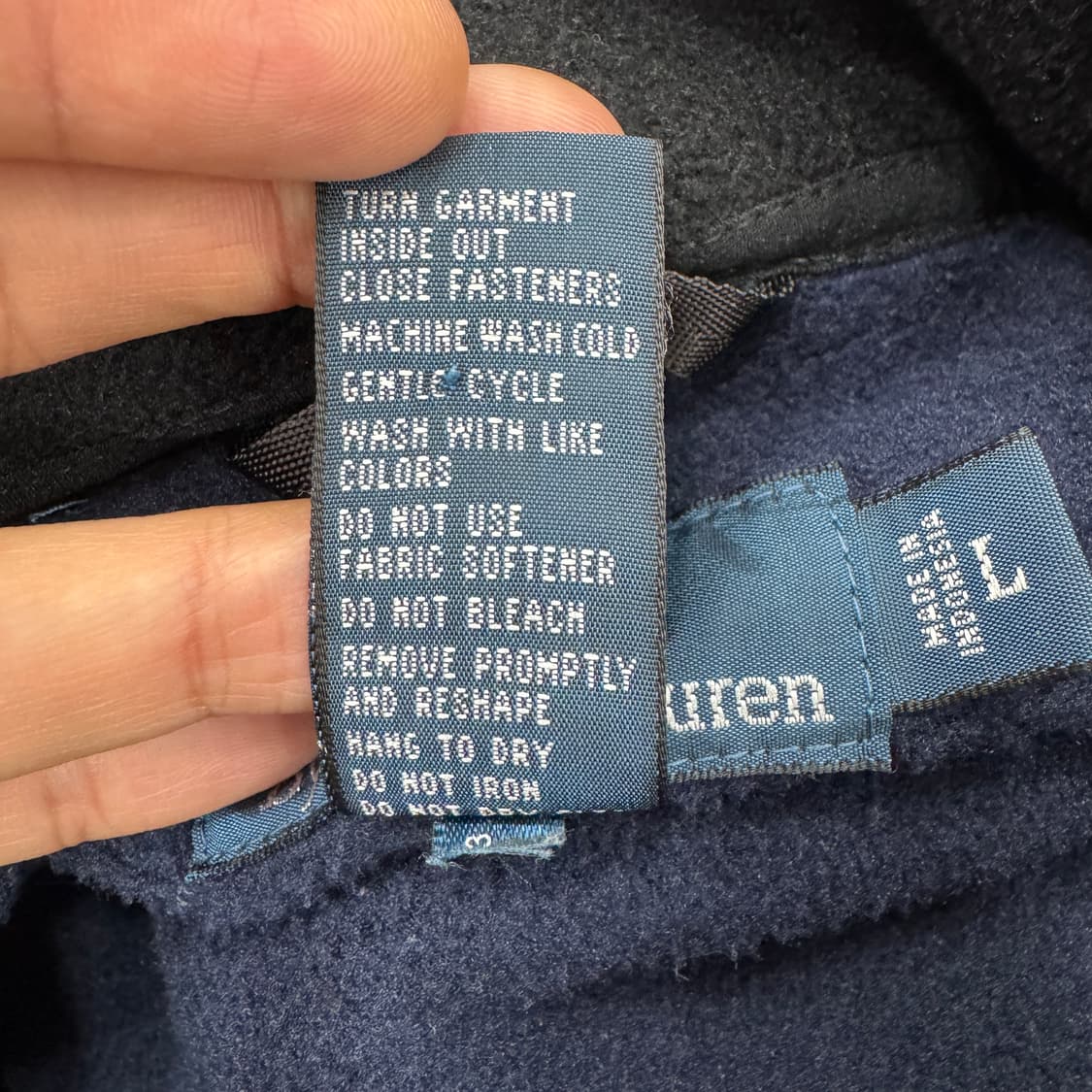 L(XL) 폴로 랄프로렌 네이비 플리스 집업 자켓  상품이미지9