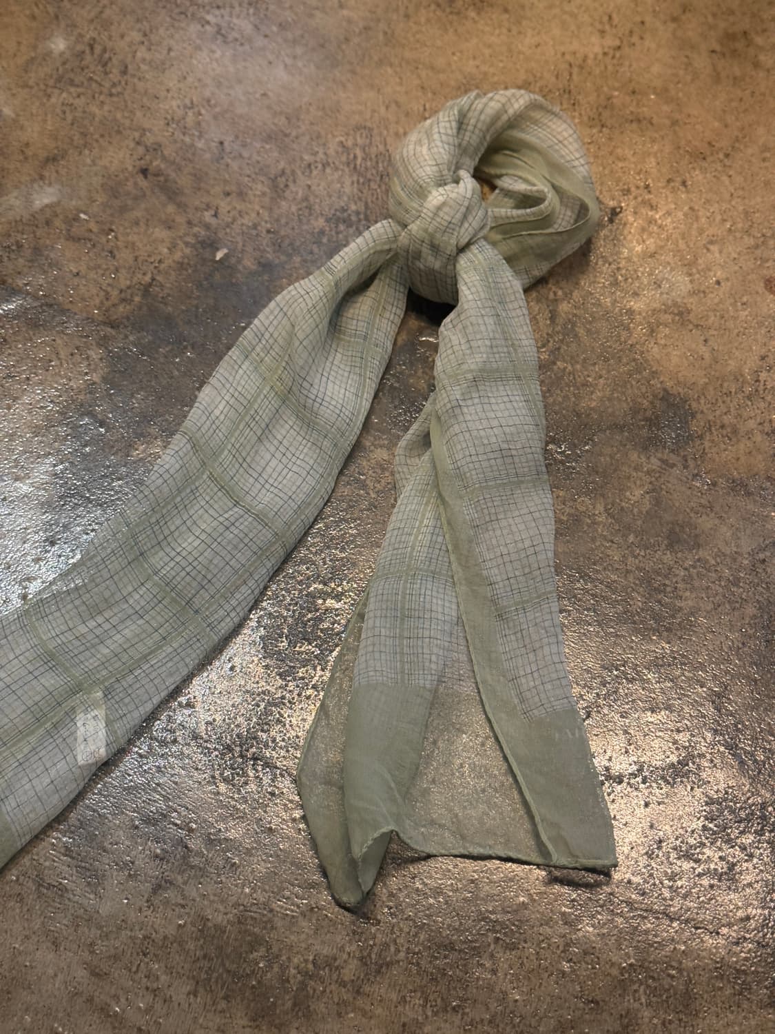 OS ) UMBERTO SALA Checked Short Scarf 상품이미지3