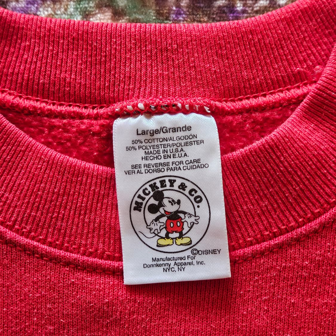 90s 미키마우스 스웻셔츠 Made in USA 상품이미지3
