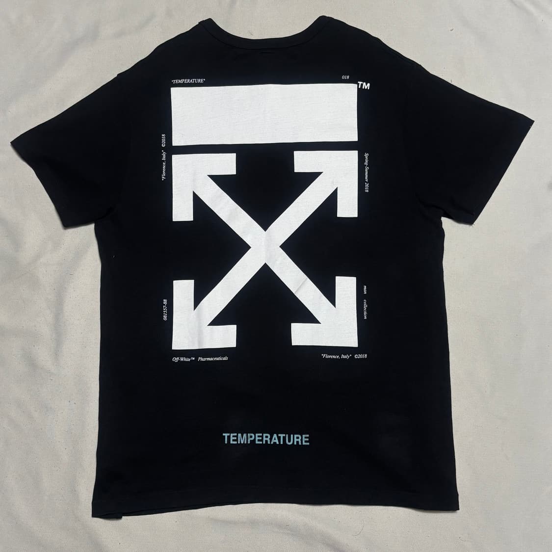 M 오프화이트 모나리자 프린팅 반팔티 상품이미지3