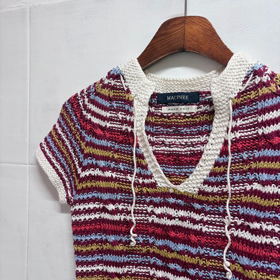 MACPHEE HAND KNIT 키치 Y2k 니트 탑 상품이미지2