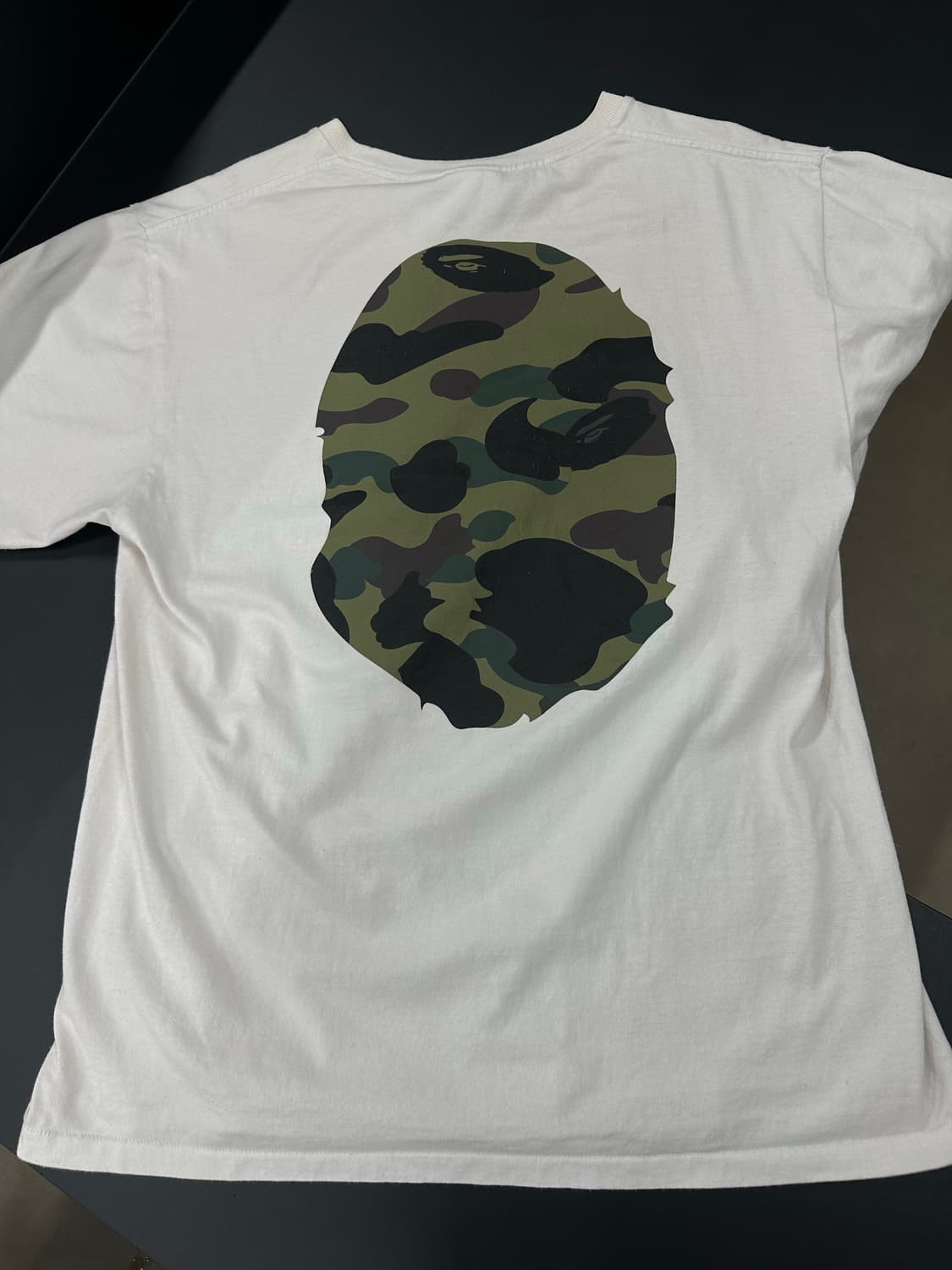 베이프 빅사루 헤드 카모 베이지 반팔 티셔츠 상품이미지5