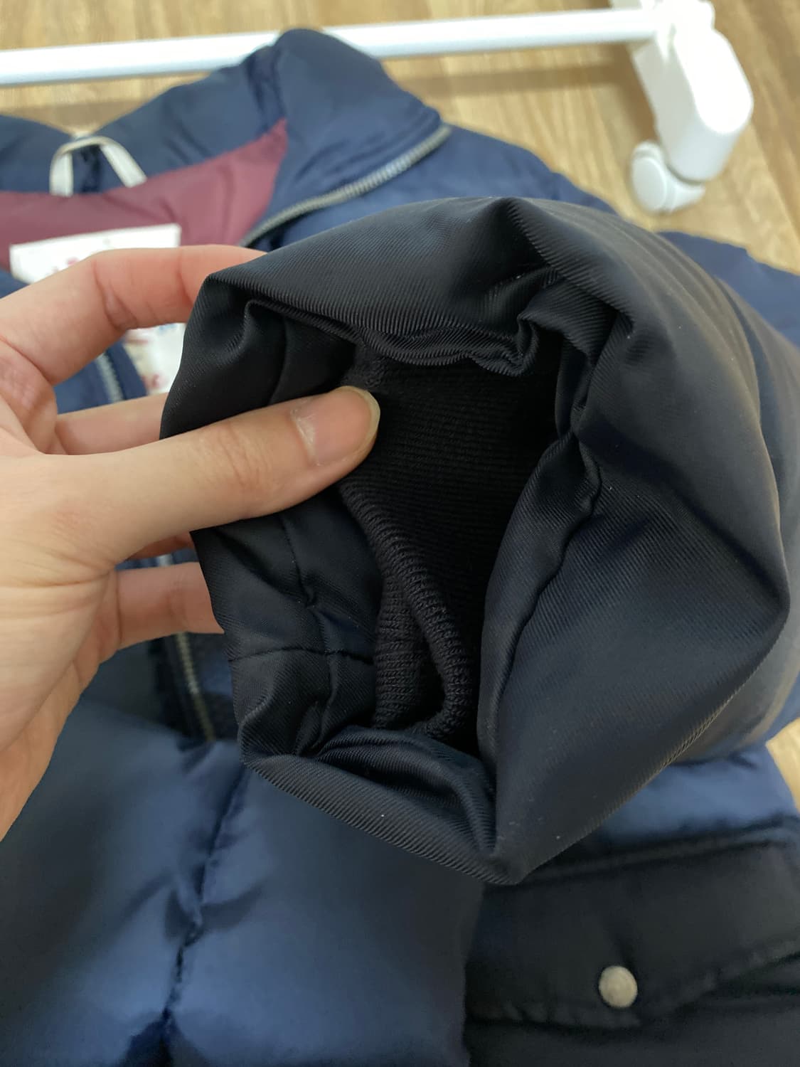 피레넥스 개버딘 패딩 네이비 m(100) 상품이미지6