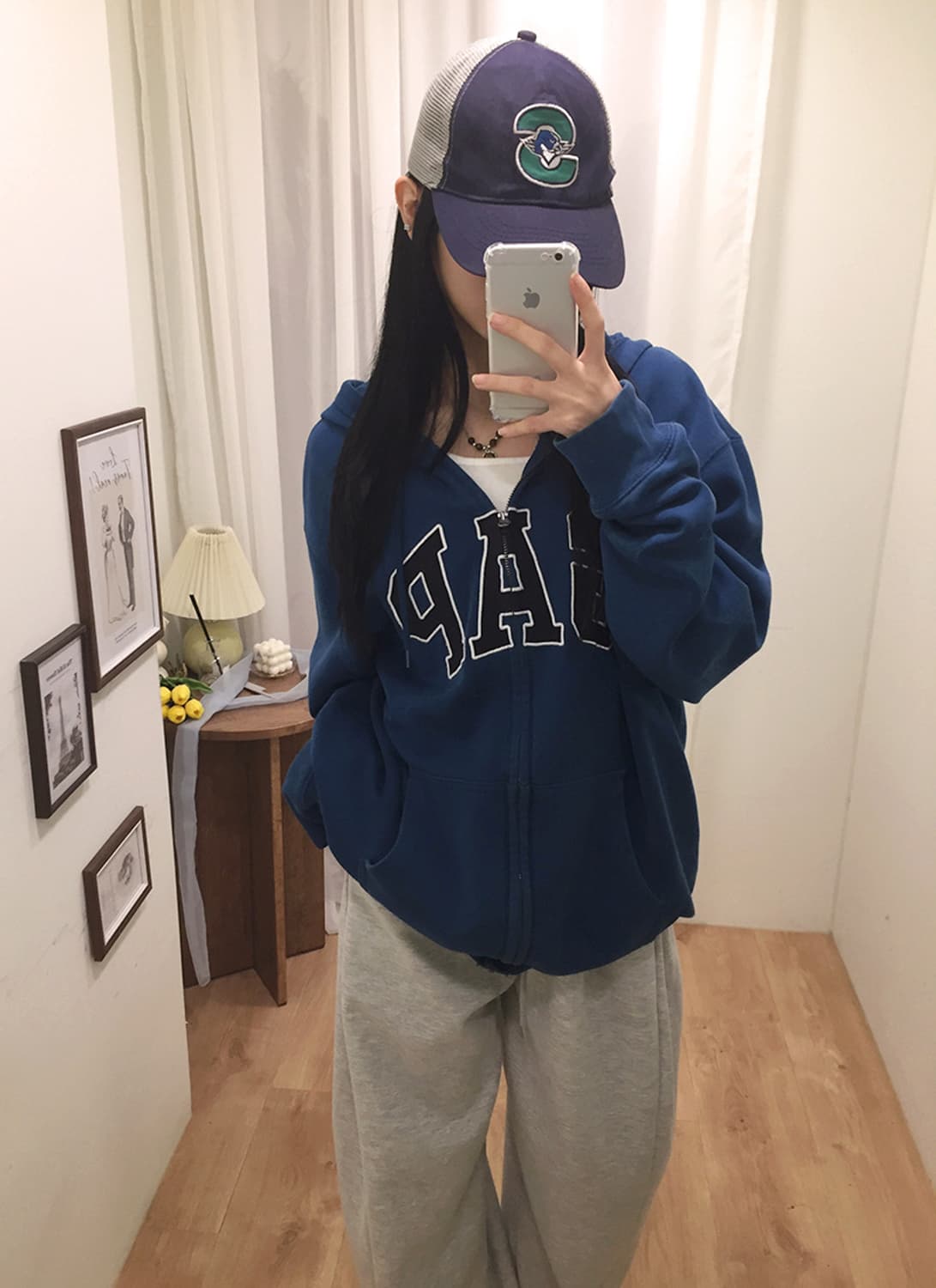 공용 GAP 오버핏 후드집업 100 상품이미지1