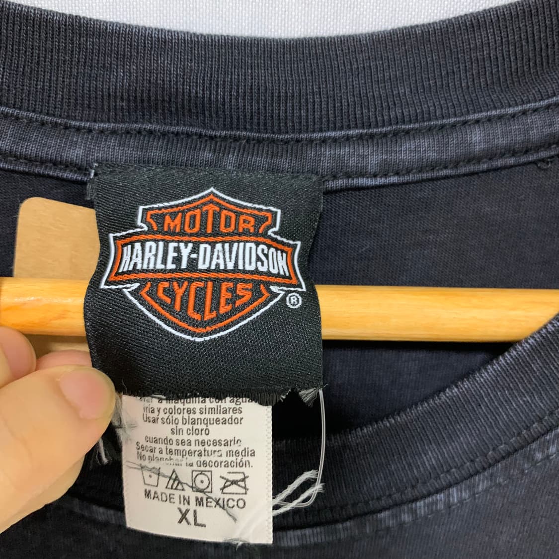 할리데이비슨 빈티지 프린팅 슬리브리스 나시 차콜 XL 남녀공용 상품이미지5