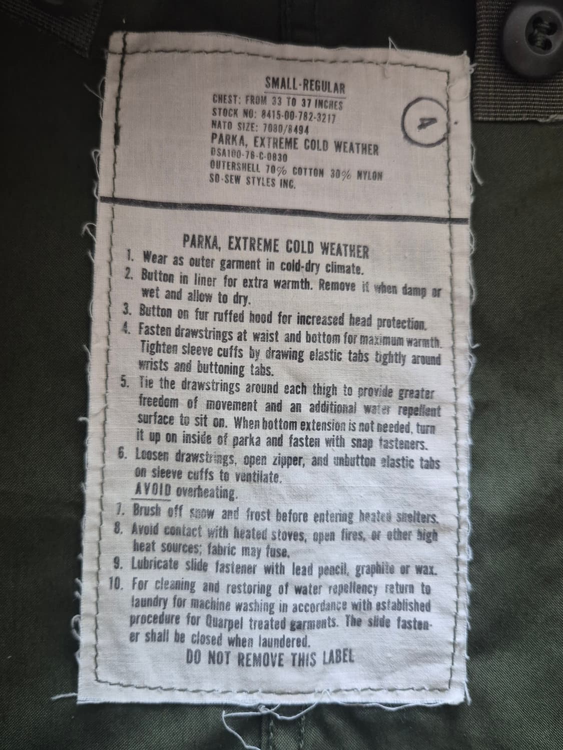 70s M65 피쉬테일 자켓 og 상품이미지7