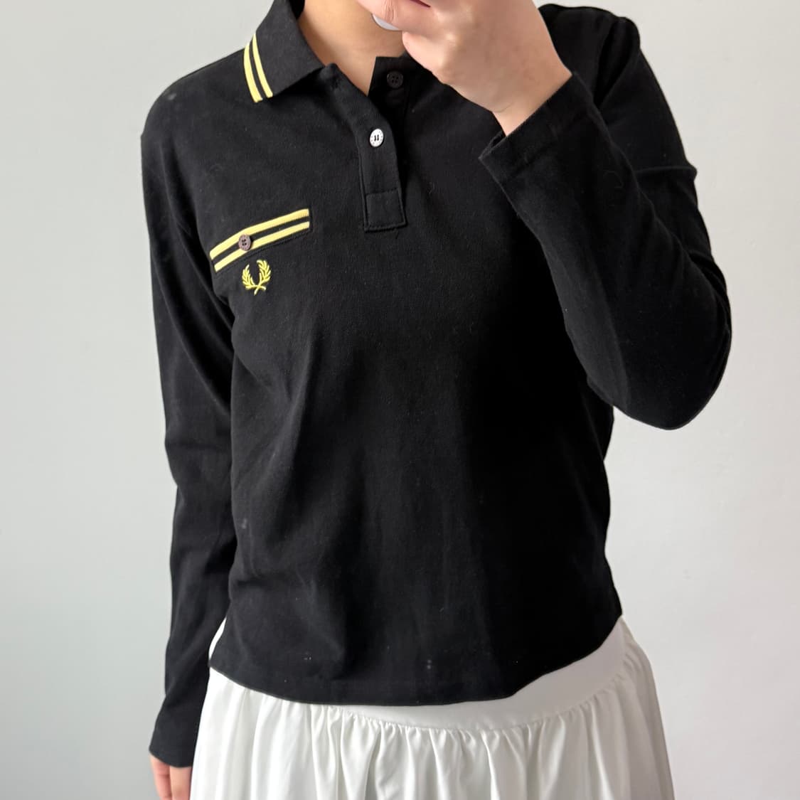 [M] 프레드페리 블랙 카라티셔츠 상품이미지1