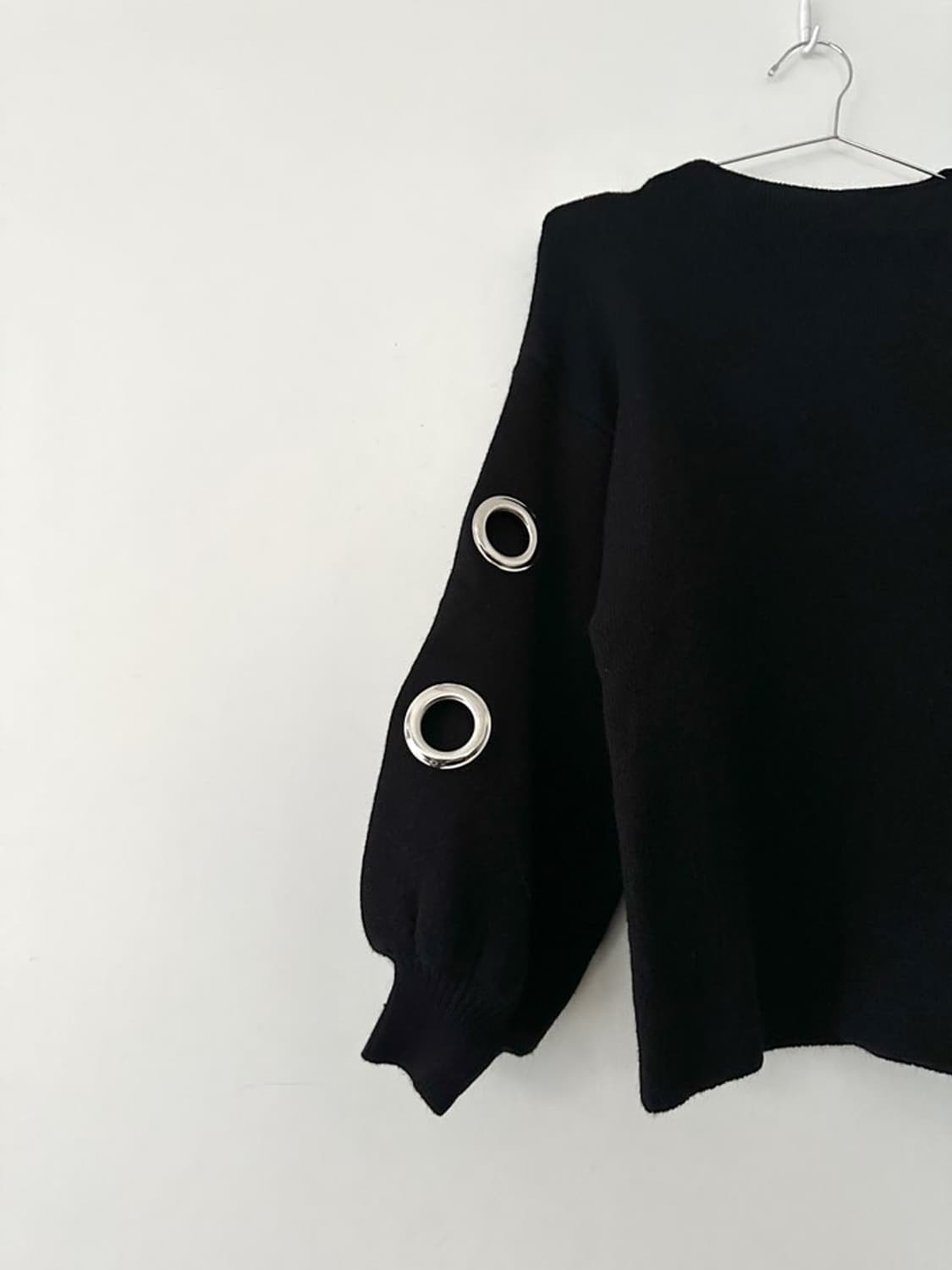 Eyelet point knit / black 상품이미지2