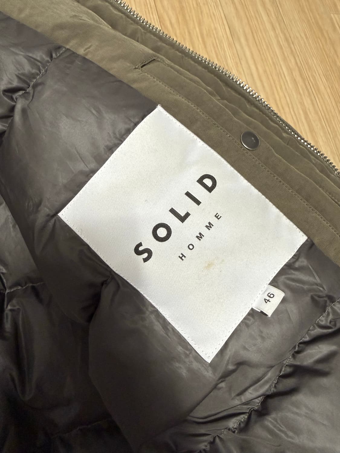 솔리드옴므 125패딩 카키 멀티 포켓 상품이미지6