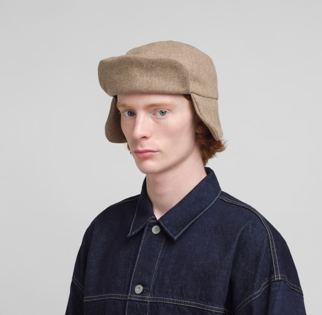 나인테일러 울 이어커프캡 울 트루퍼햇 블랙 상품이미지2