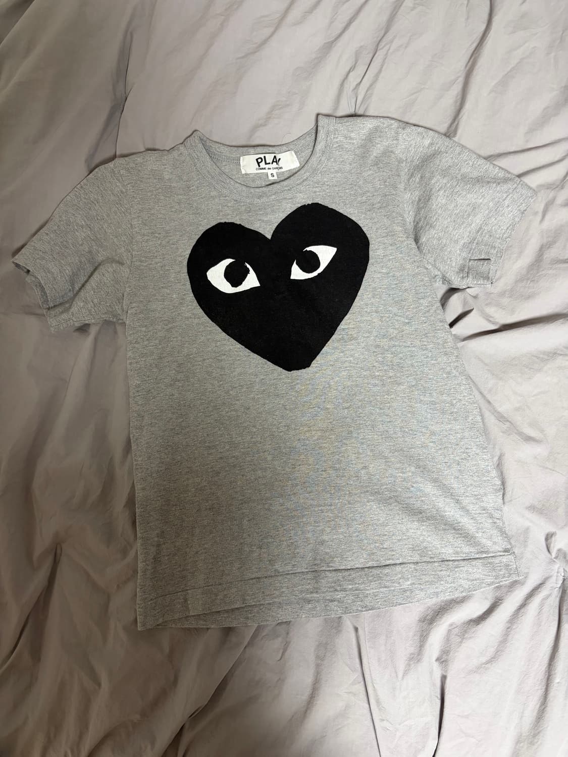 Black Heart Printed Heart T-Shirt 상품이미지2