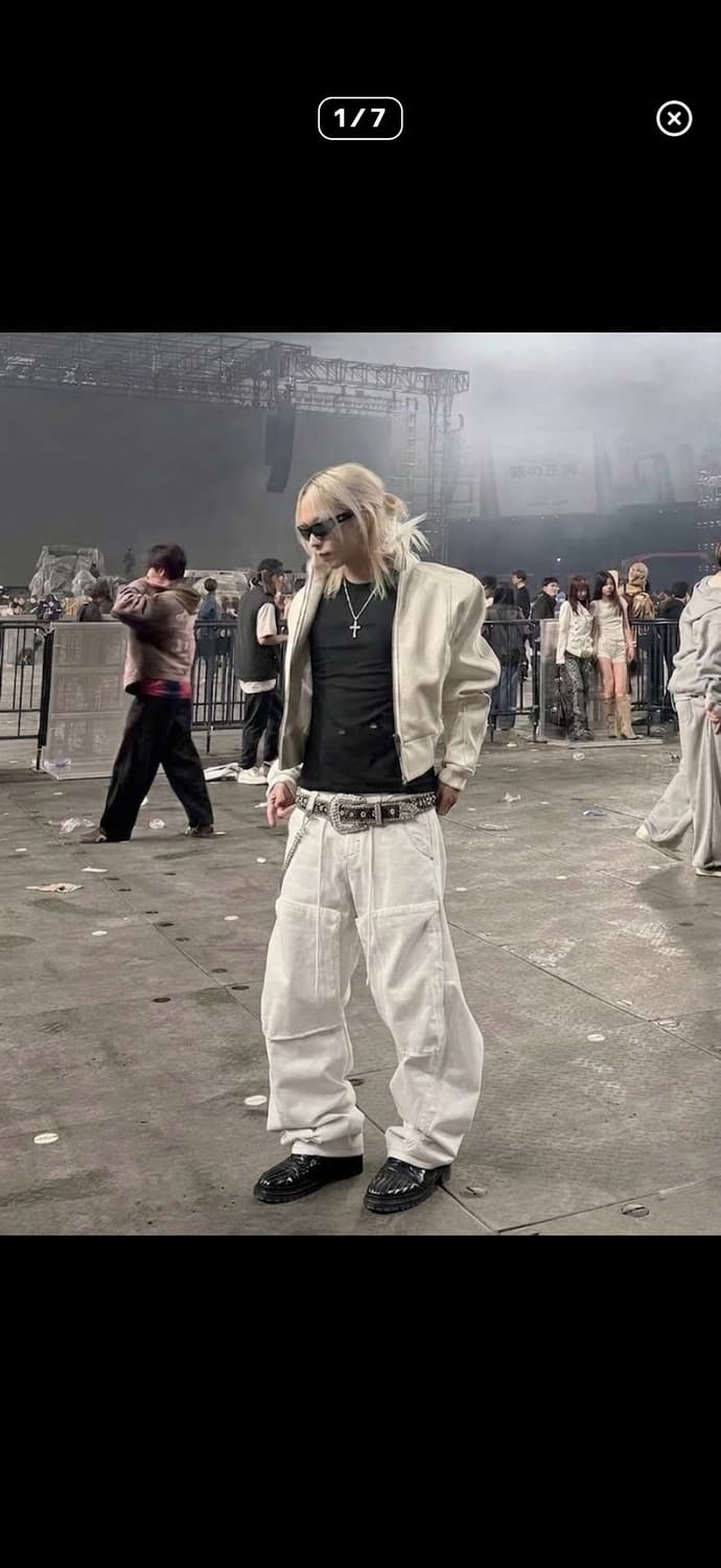 급처 카르넷 아카이브 RUINED MASS DENIM 트라우저 white 상품이미지1