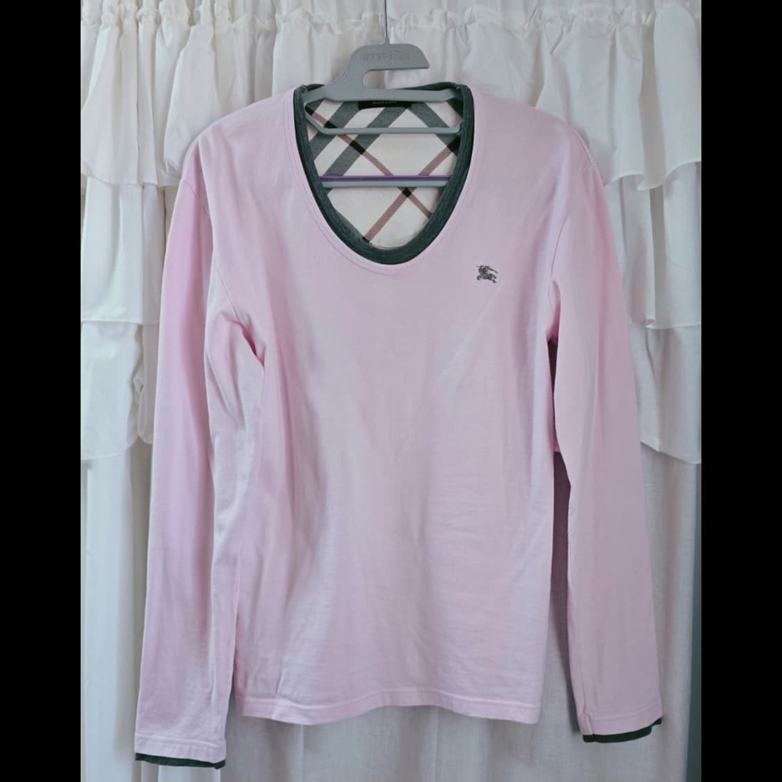 버버리 딸기우유 핑크 슬리브 티셔츠 상품이미지3