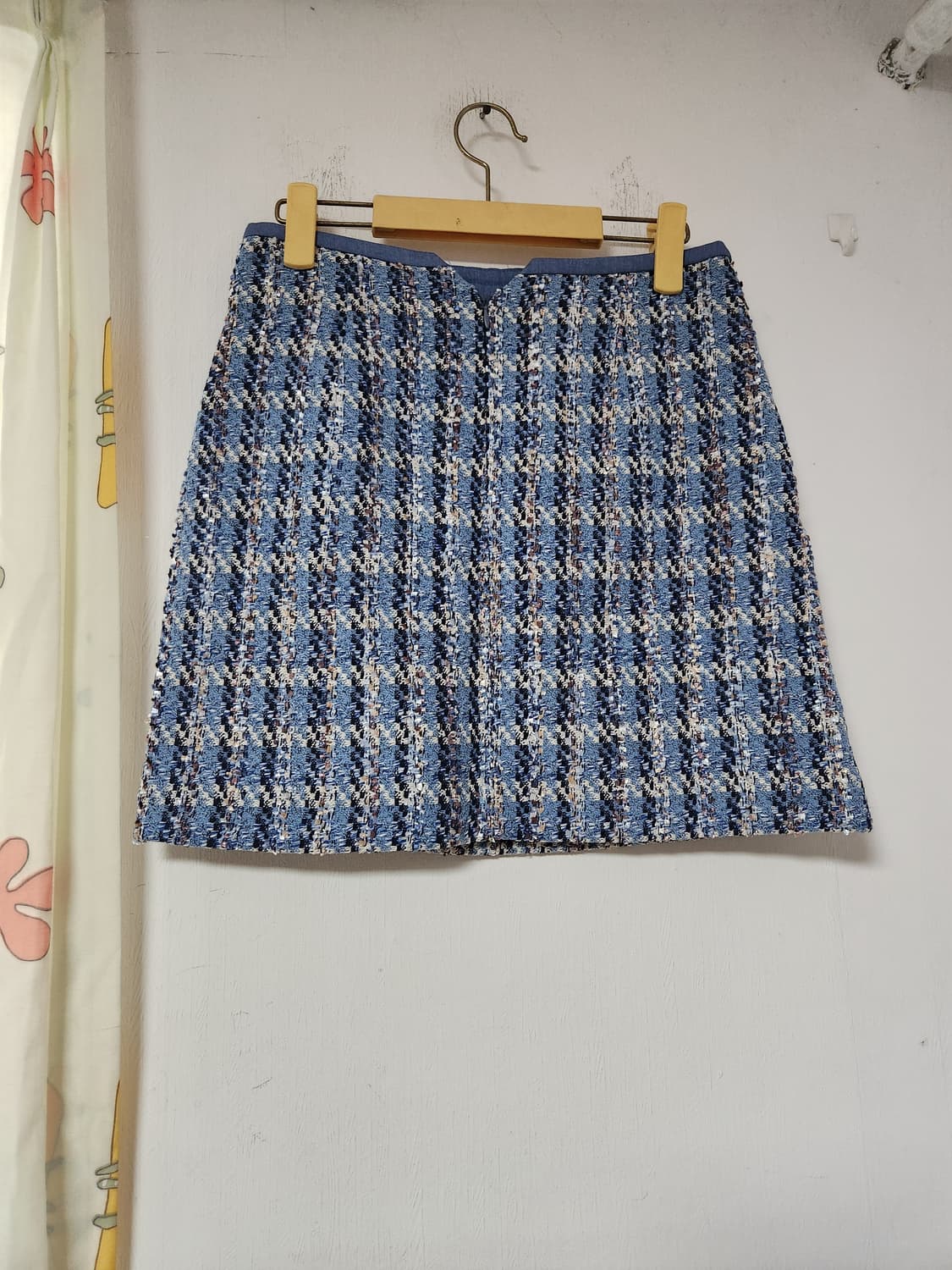 로엠 블루 트위드 미니 스커트 28 상품이미지2