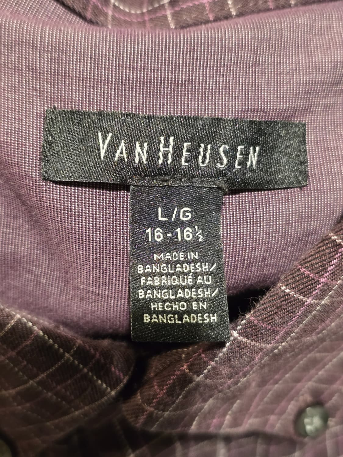 Van Heusen Plaid Long Sleeve Shirt 상품이미지3