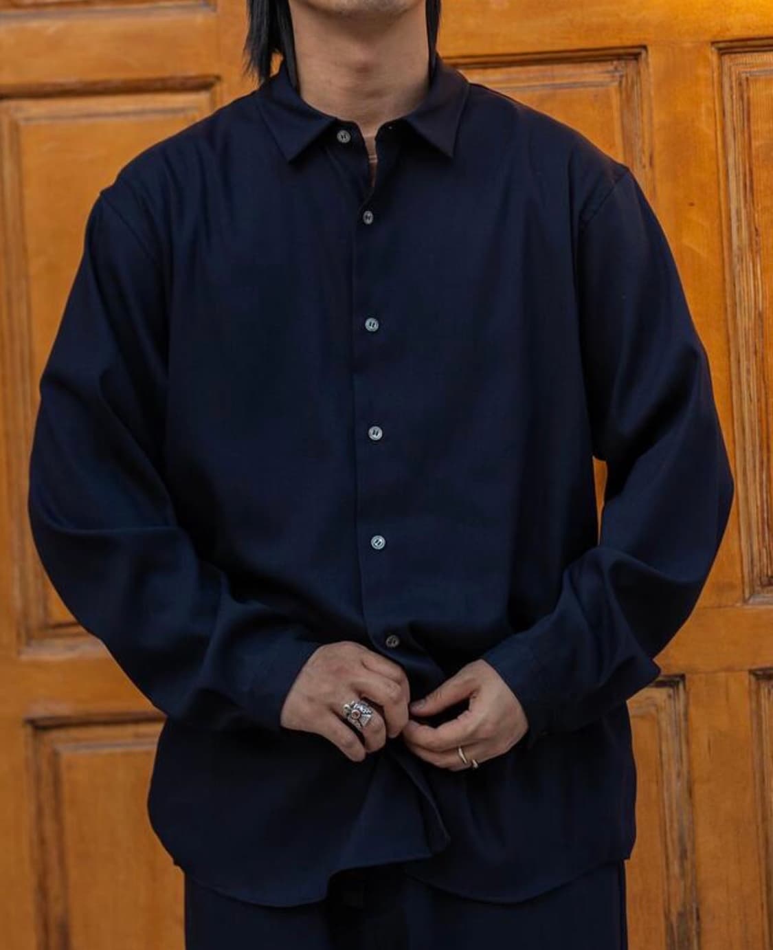 블루블루재팬 Stretch Dry Twill ls shirt 상품이미지1