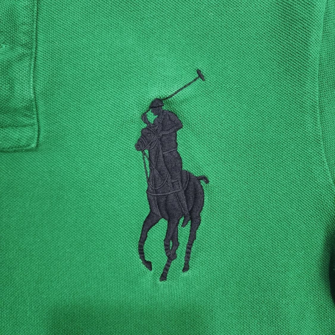 폴로 랄프로렌 빅포니 반팔 카라 티셔츠 그린 블랙 상품이미지3