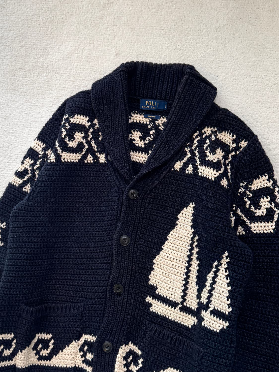 폴로 랄프로렌 투웨이 핸드니트 마린 코위찬 상품이미지4