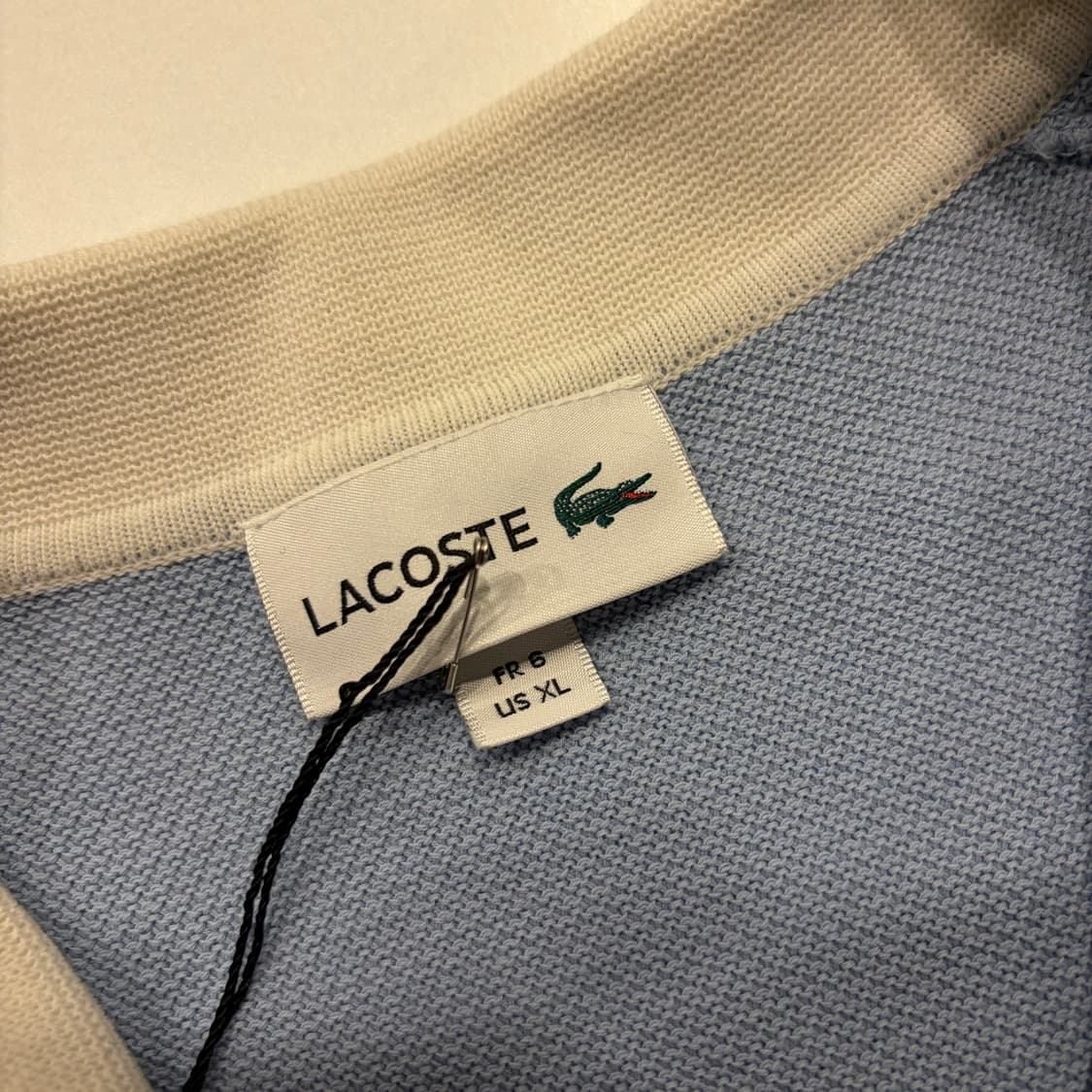 [XL] 라코스테 반팔 와플 니트 폴로 셔츠 블루 D366 상품이미지4
