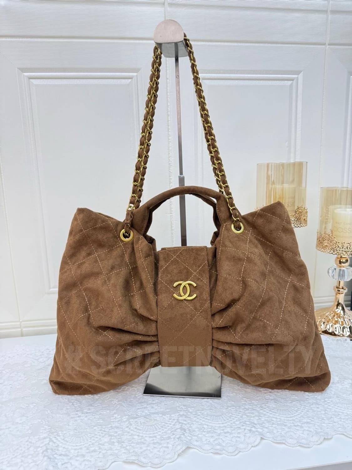 샤넬 리본 보우백 블랙 상품이미지3