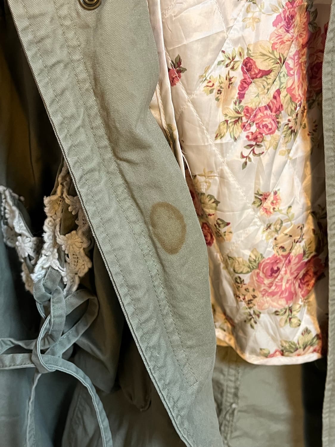 빈티지 리즈리사 레이스 야상 떡볶이 코트 상품이미지5