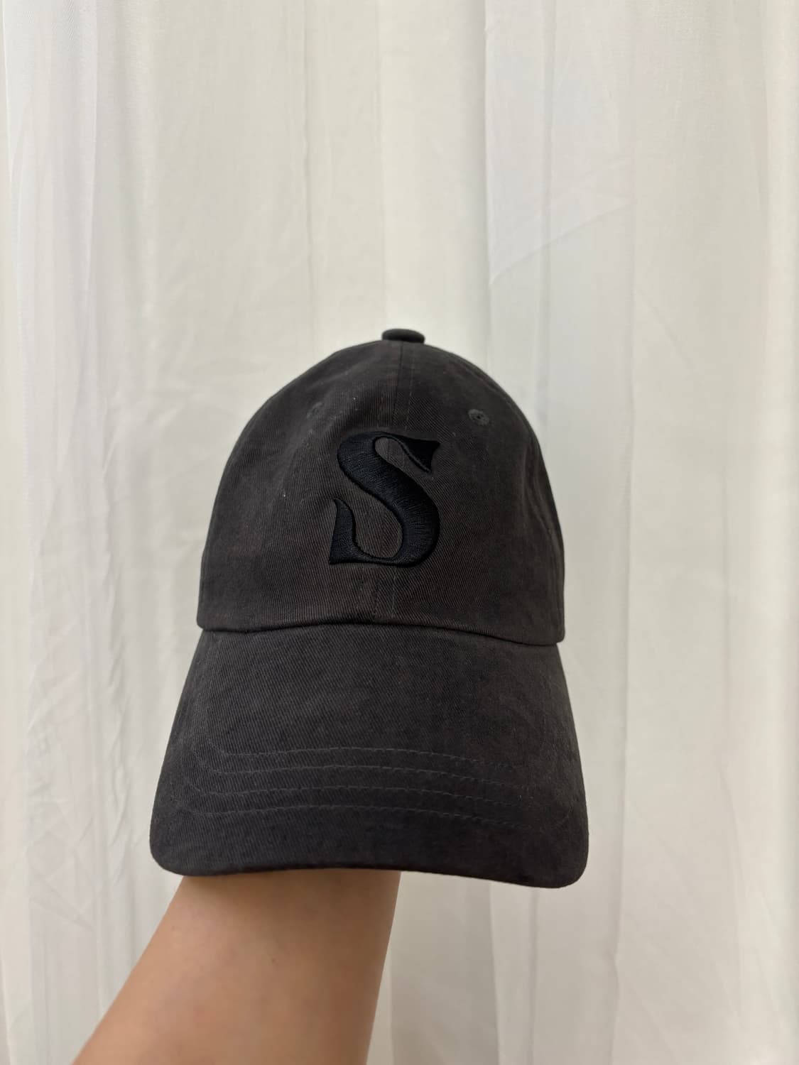 세터 빈티지 캐쥬얼 볼캡 차콜 상품이미지2