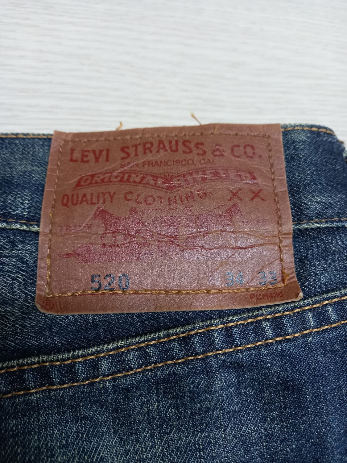 33 리바이스520 녹워싱 일자진 33-457 상품이미지5