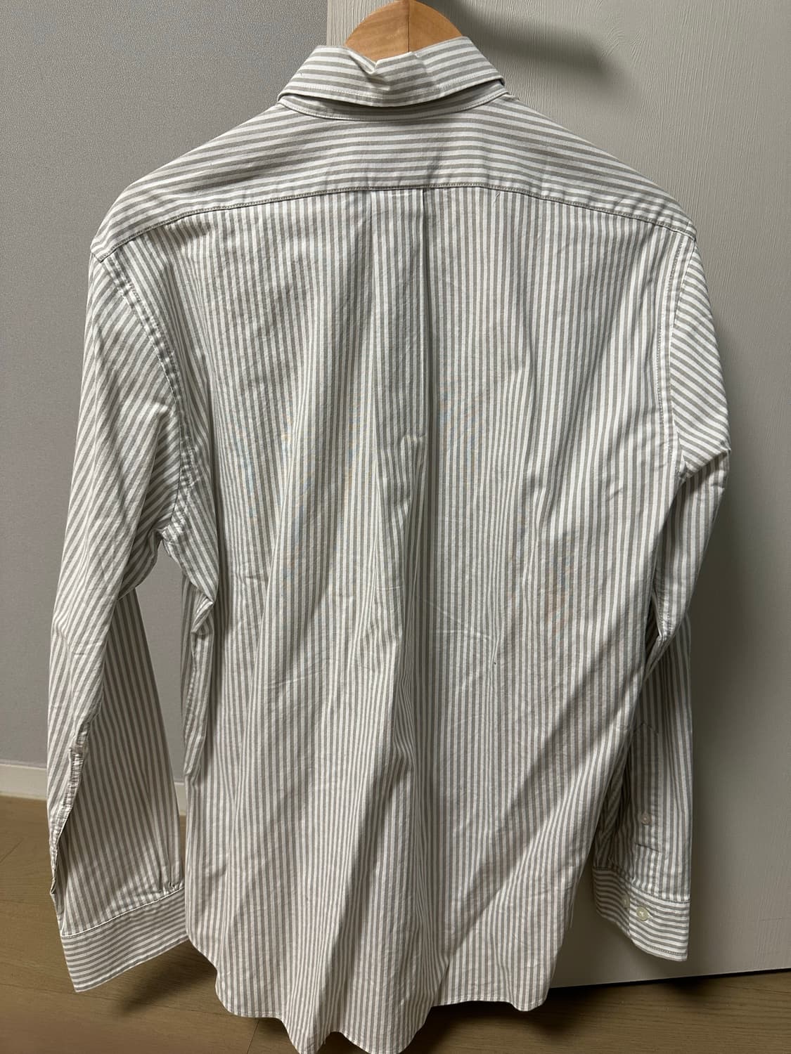 브룩스브라더스 그레이 스트라이프 코튼 셔츠[L] 상품이미지3