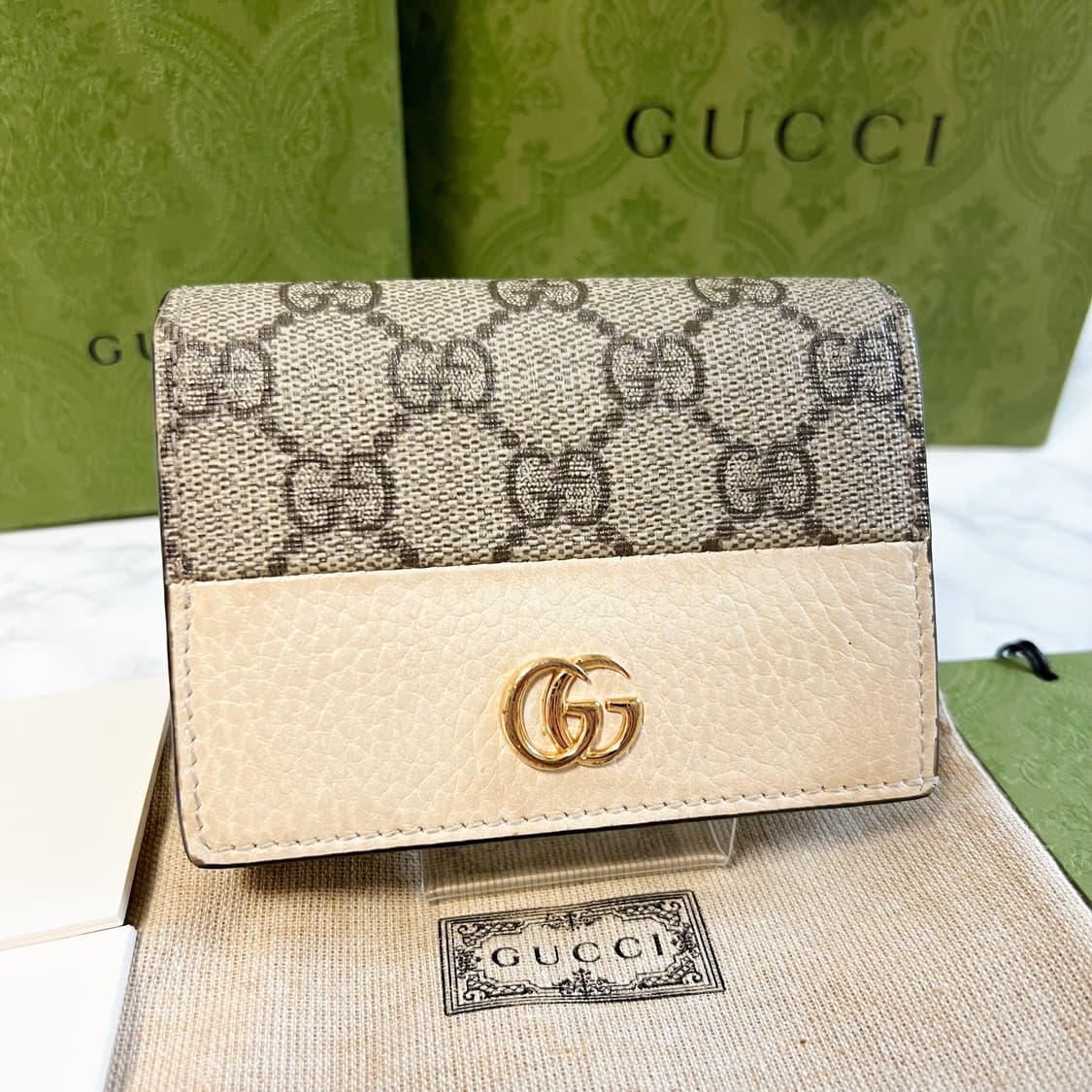 구찌 마몬트 수프림 카드지갑 화이트 상품이미지3