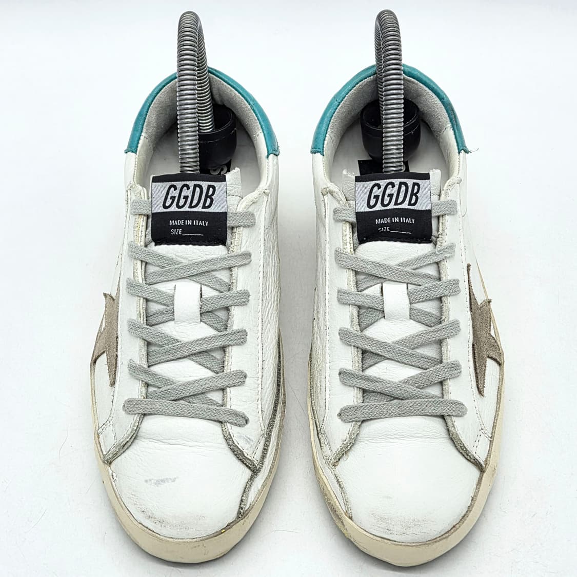 골든구스 우먼스 슈퍼스타 화이트/그린 (37) 상품이미지4