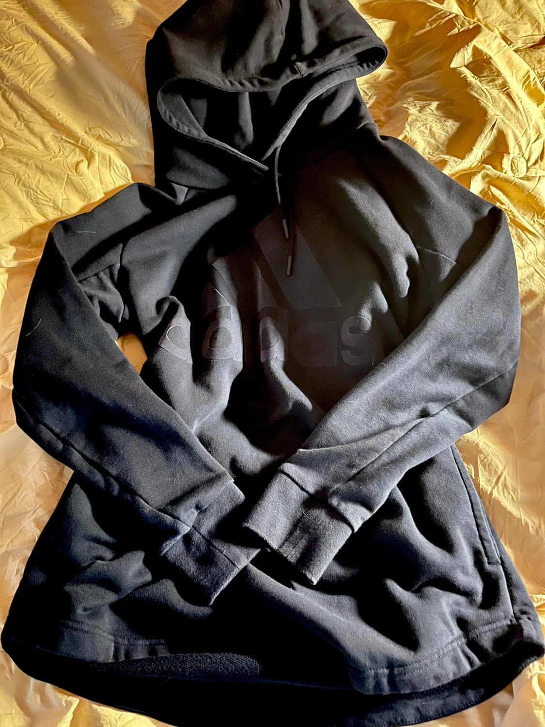 아디다스 검정색 롱후드티 상품이미지1