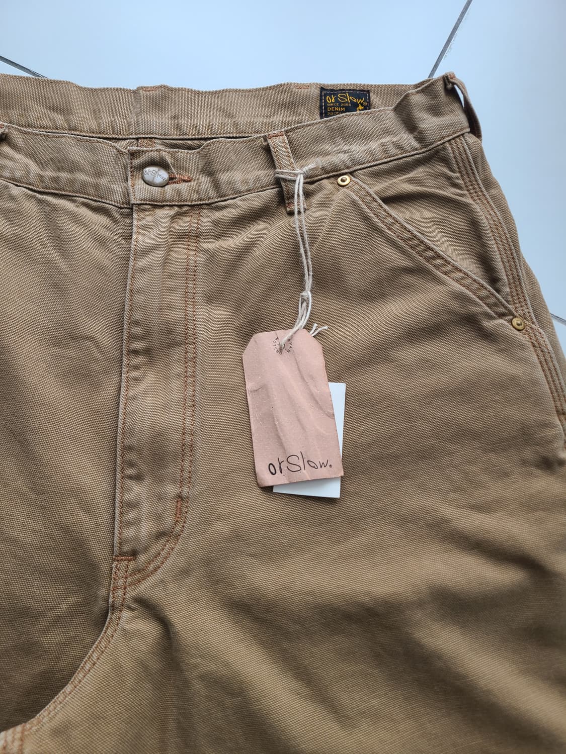 신상 오어슬로우 orSlow 데님 페인터 팬츠(Brown) 새상품 싸이즈 상품이미지3