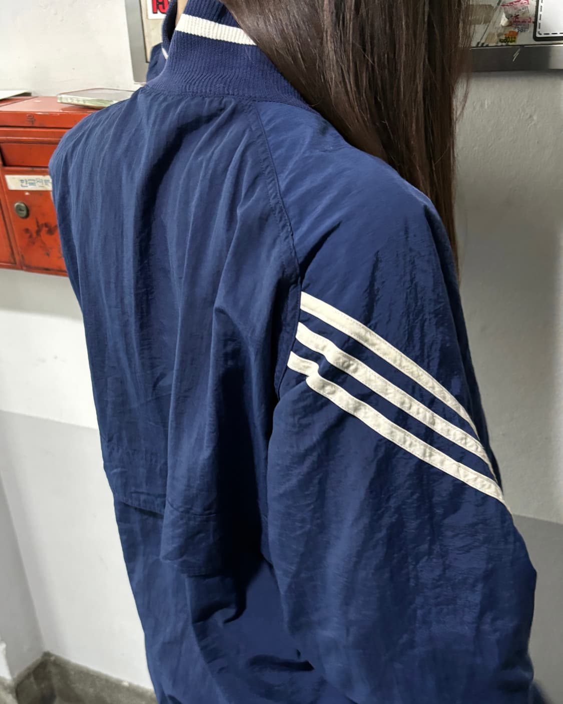 90s ADIDAS 네이비 반집업 아노락  상품이미지4
