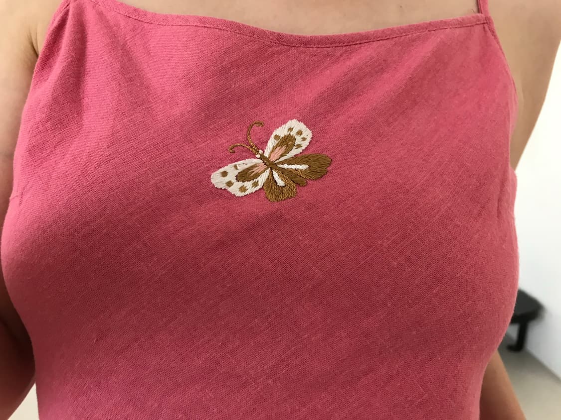 vintage pink butterfly sleeveless 상품이미지6