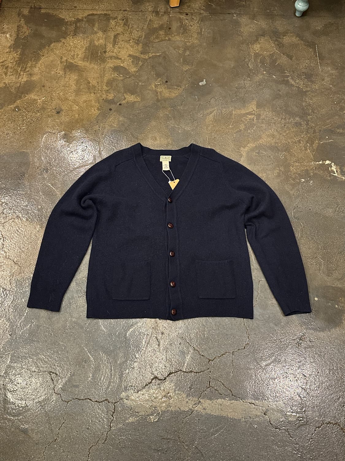 L.L.Bean 엘엘빈 램스울 네이비  니트 가디건 L 상품이미지1