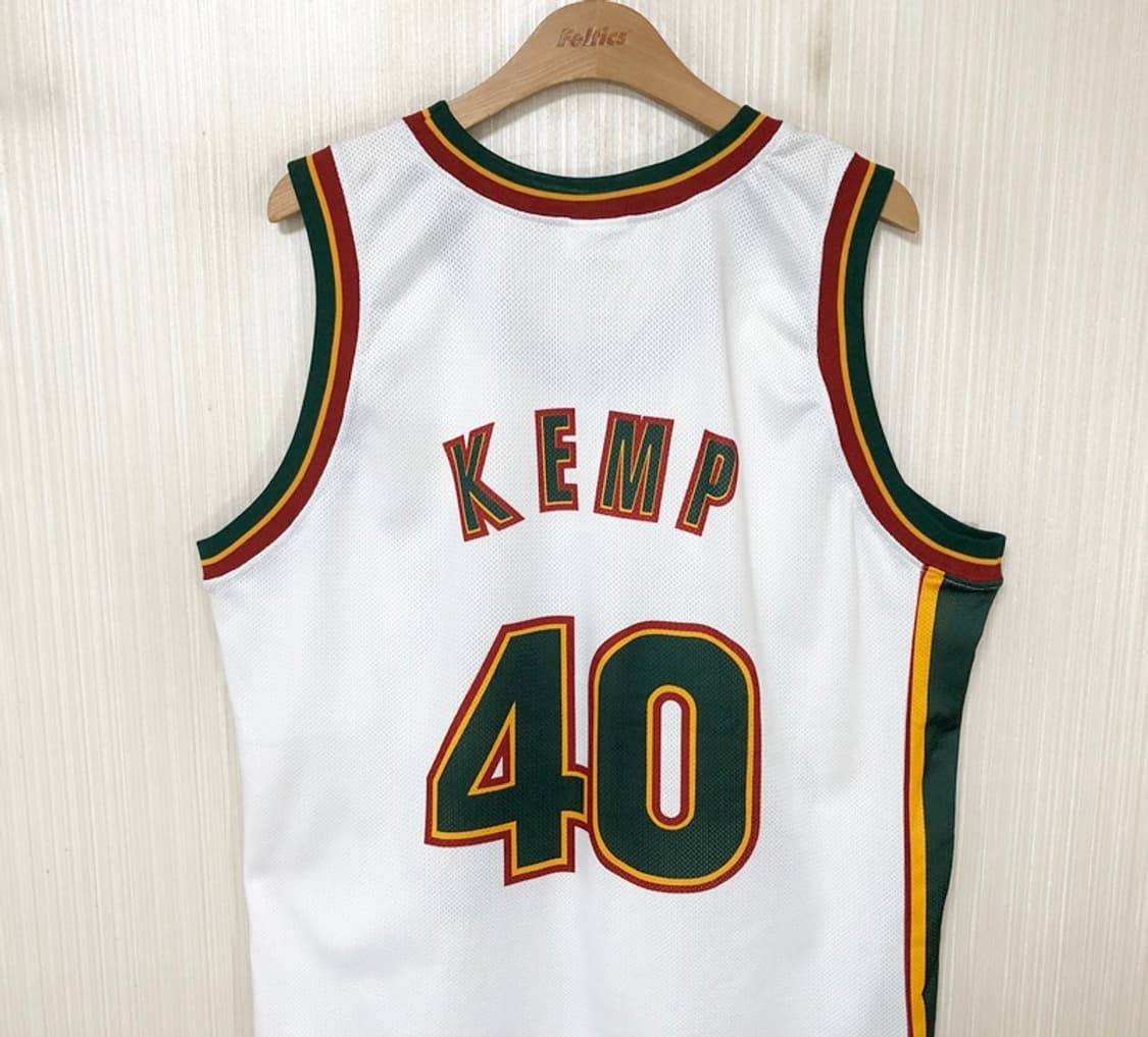 NBA 챔피온 시애틀 슈퍼소닉스 올드유니폼/져지 L #40 KEMP 상품이미지9