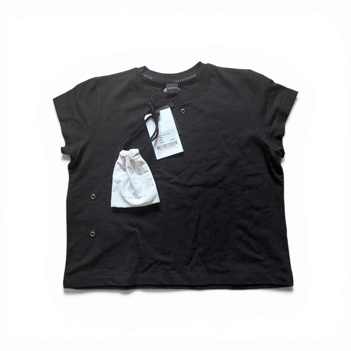 트리밍버드 Dubre Chain Crop T 블랙 상품이미지4