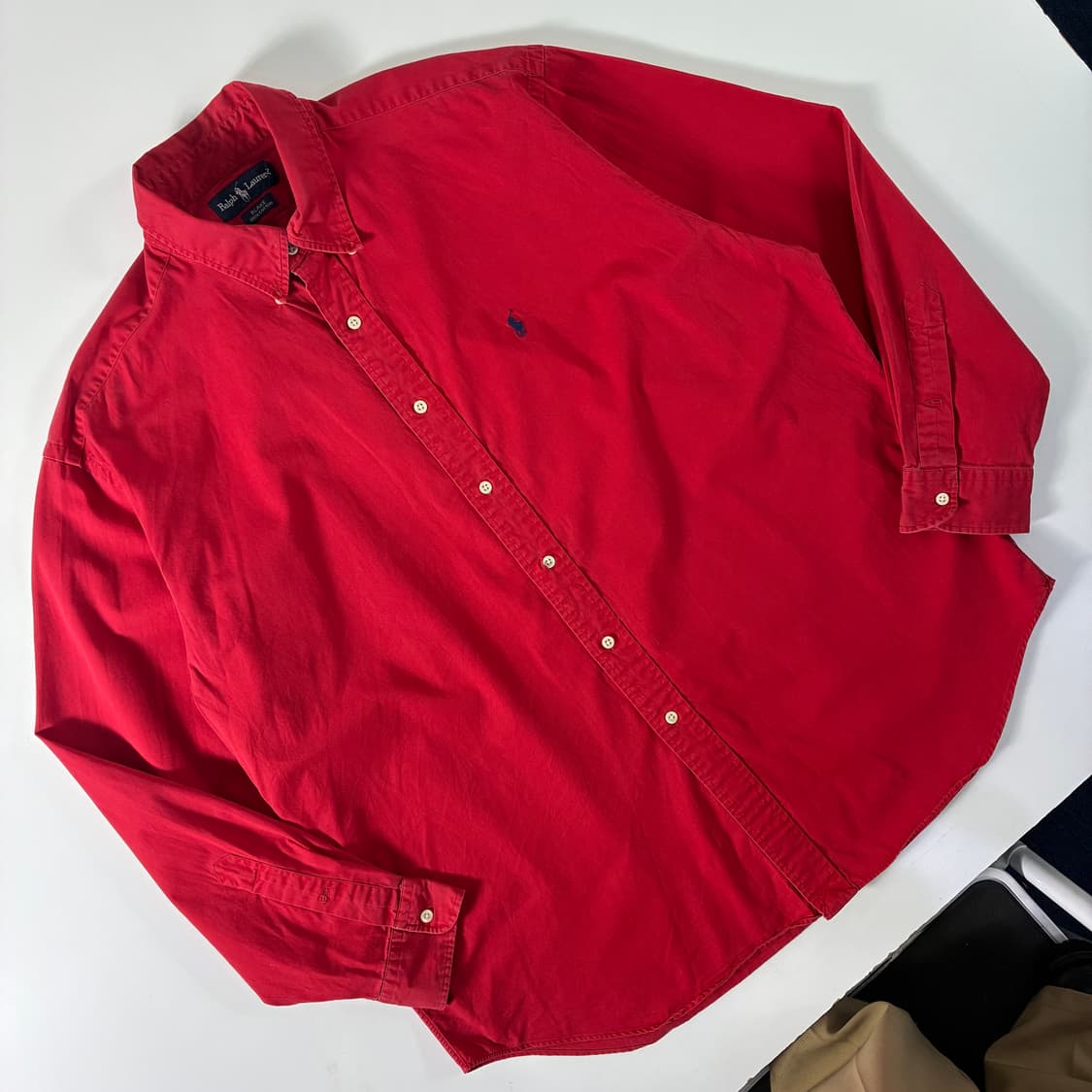 Polo  폴로 랄프로렌 자수 코튼 레드 빅셔츠  상품이미지2