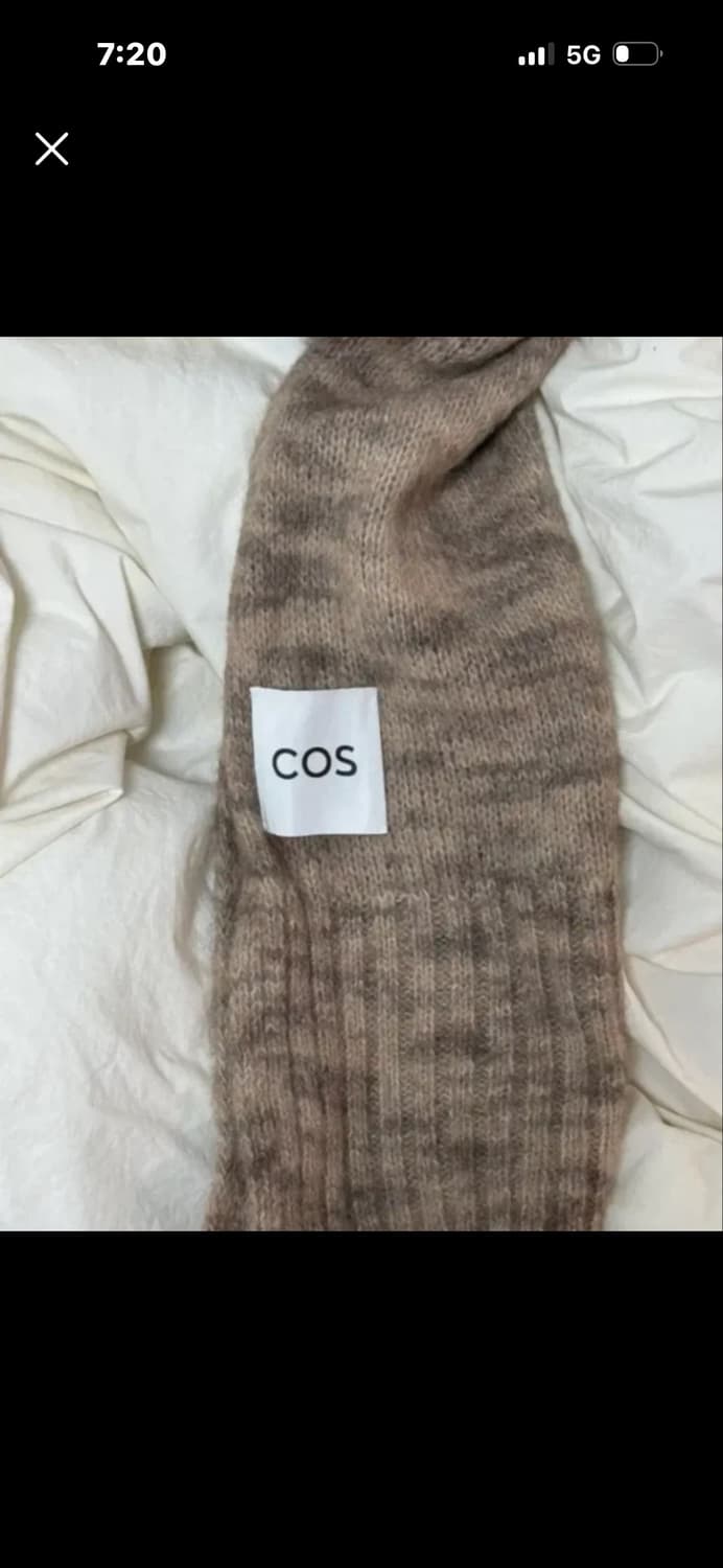 COS 코스 울 알파카 목도리 머플러 베이지 상품이미지1