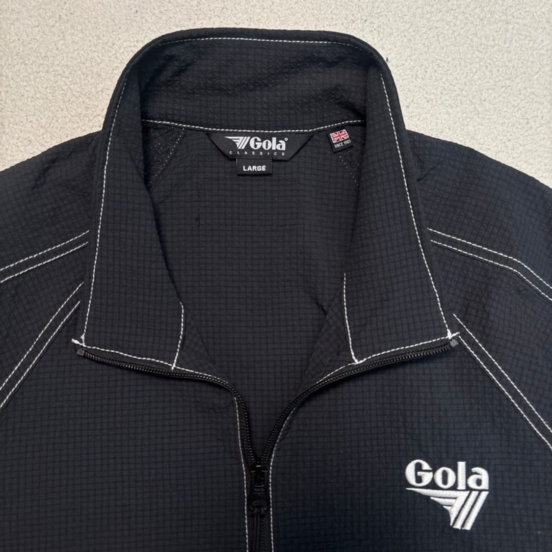 GOLA seersucker 아노락 반팔티 블랙 L 상품이미지5